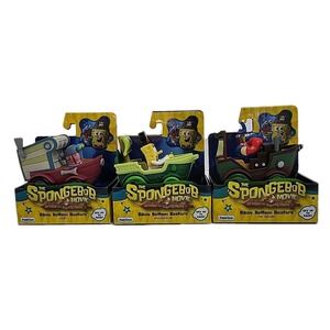 The Spongebob Movie Bikini Bottom Boaters Exclusive Set of‎ 3 Kids Race Car Toy